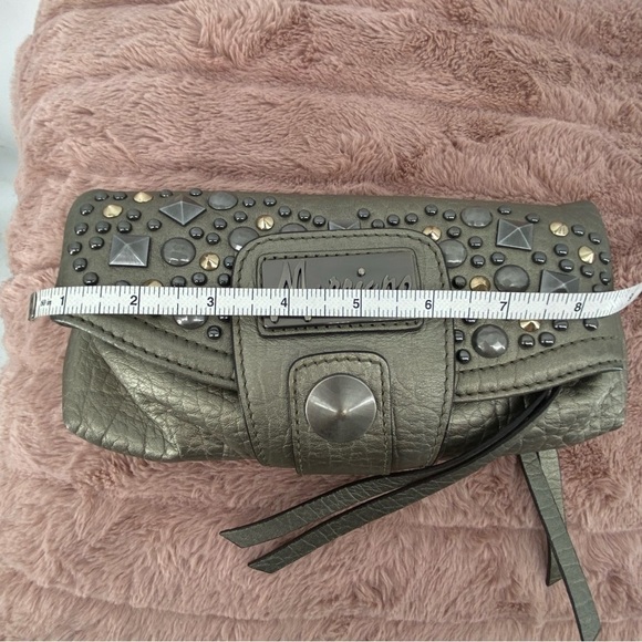 Marciano Bags Pewter Studded Clutch Wristlet - Picture 9 of 9